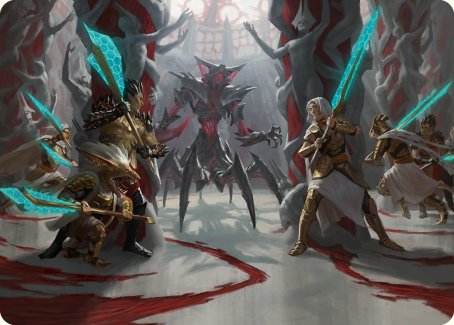 Goldwardens' Gambit Art Card [Phyrexia: All Will Be One Art Series] | Webway Games