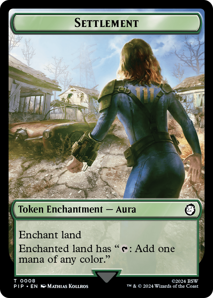 Settlement // Human Soldier Double-Sided Token [Fallout Tokens] | Webway Games