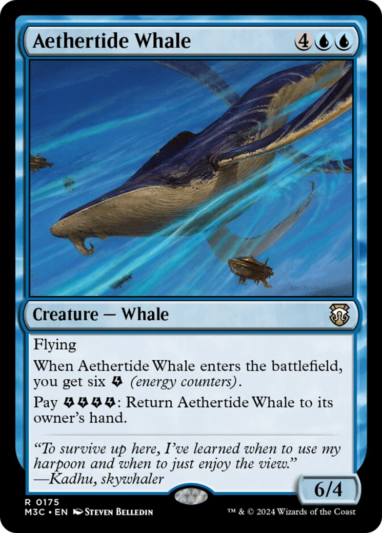 Aethertide Whale (Ripple Foil) [Modern Horizons 3 Commander] | Webway Games