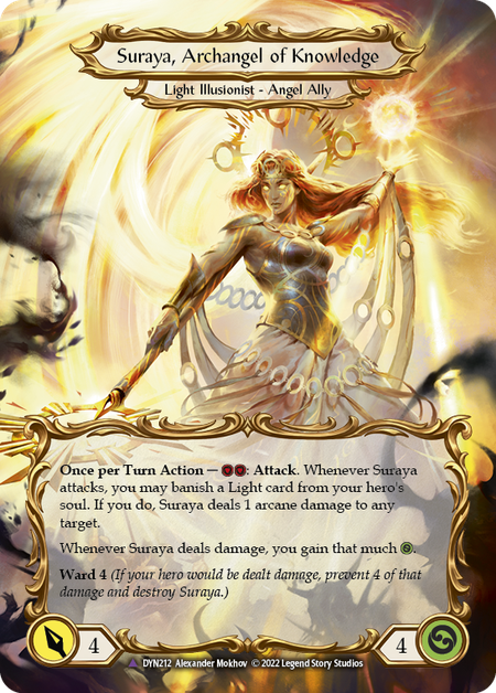 Invoke Suraya // Suraya, Archangel of Knowledge (Marvel) [DYN212] (Dynasty)  Cold Foil | Webway Games