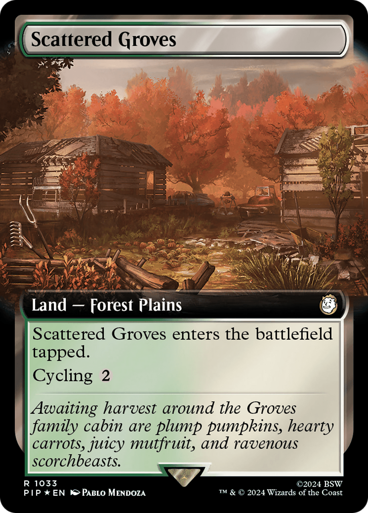 Scattered Groves (Extended Art) (Surge Foil) [Fallout] | Webway Games