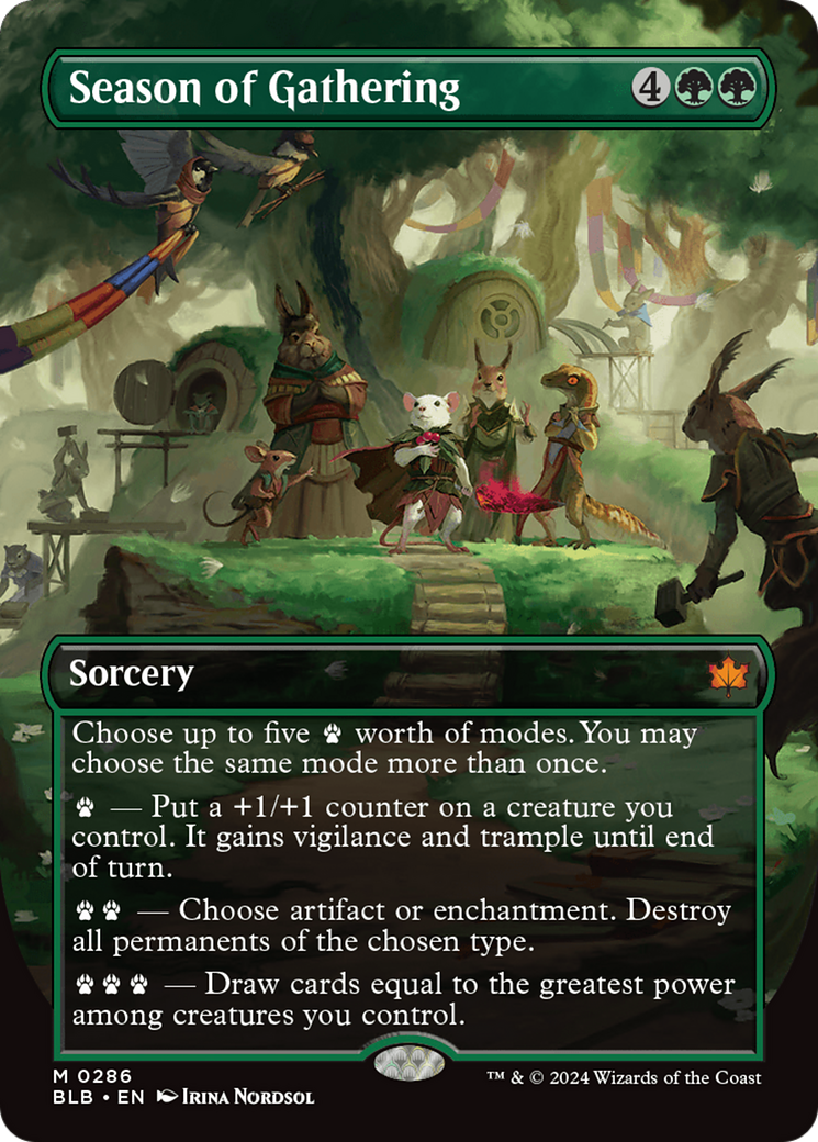 Season of Gathering (Borderless) [Bloomburrow] | Webway Games