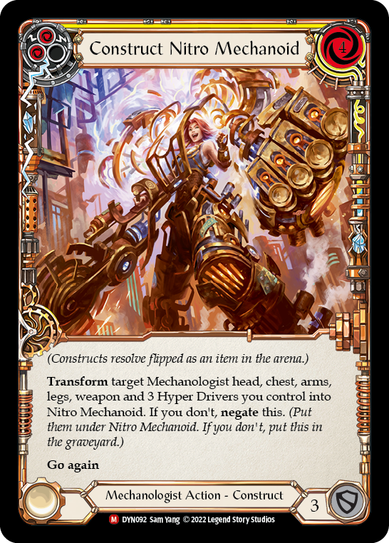 Construct Nitro Mechanoid // Nitro Mechanoid [DYN092] (Dynasty)  Rainbow Foil | Webway Games