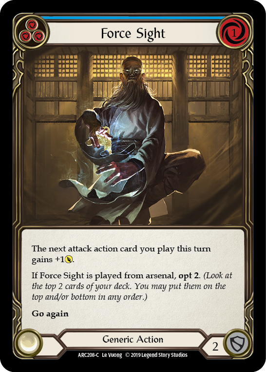 Force Sight (Blue) [ARC208-C] (Arcane Rising)  1st Edition Normal | Webway Games