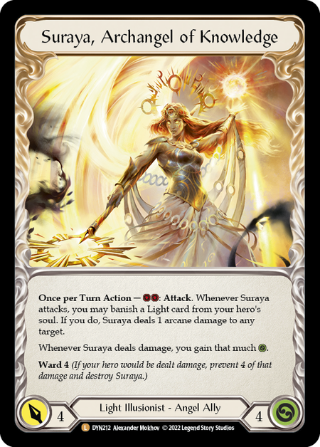 Invoke Suraya // Suraya, Archangel of Knowledge [DYN212] (Dynasty)  Rainbow Foil | Webway Games