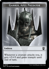 Garruk, Apex Predator Emblem // Saproling Double-Sided Token [Modern Horizons 3 Commander Tokens] | Webway Games