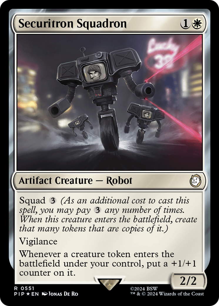 Securitron Squadron (Surge Foil) [Fallout] | Webway Games