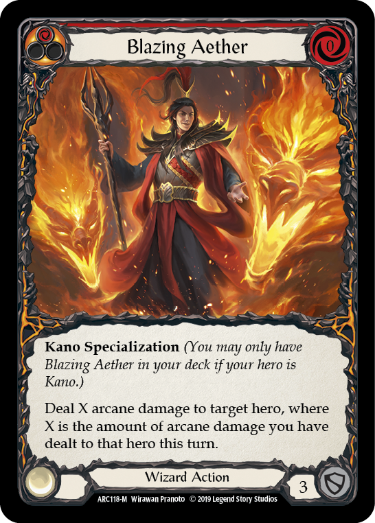 Blazing Aether [ARC118-M] (Arcane Rising)  1st Edition Normal | Webway Games