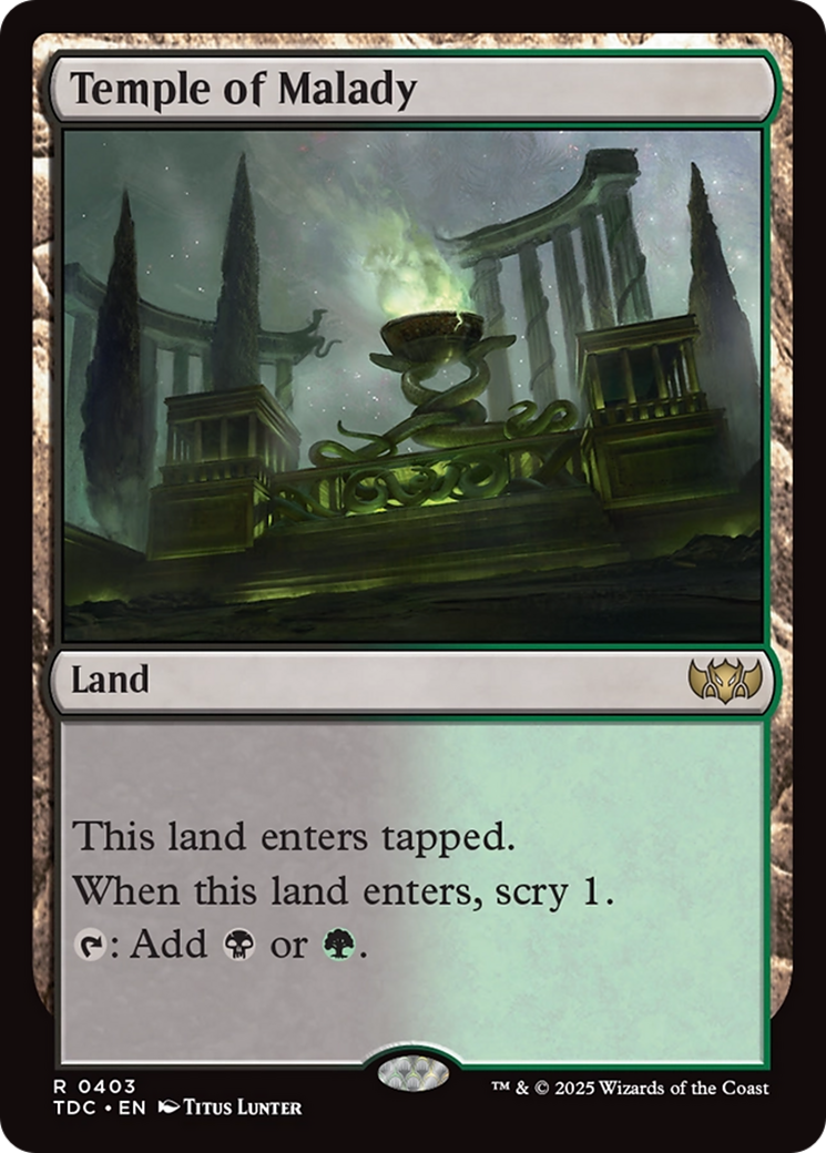 Temple of Malady [Tarkir: Dragonstorm Commander] | Webway Games