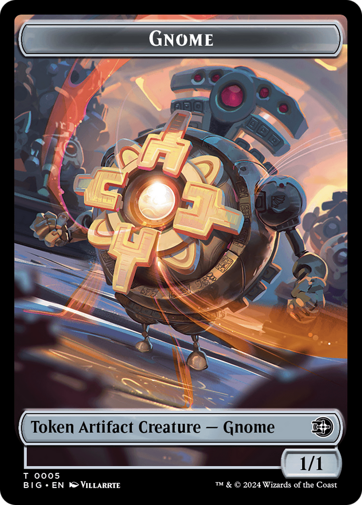 Treasure // Gnome Double-Sided Token [Outlaws of Thunder Junction Tokens] | Webway Games