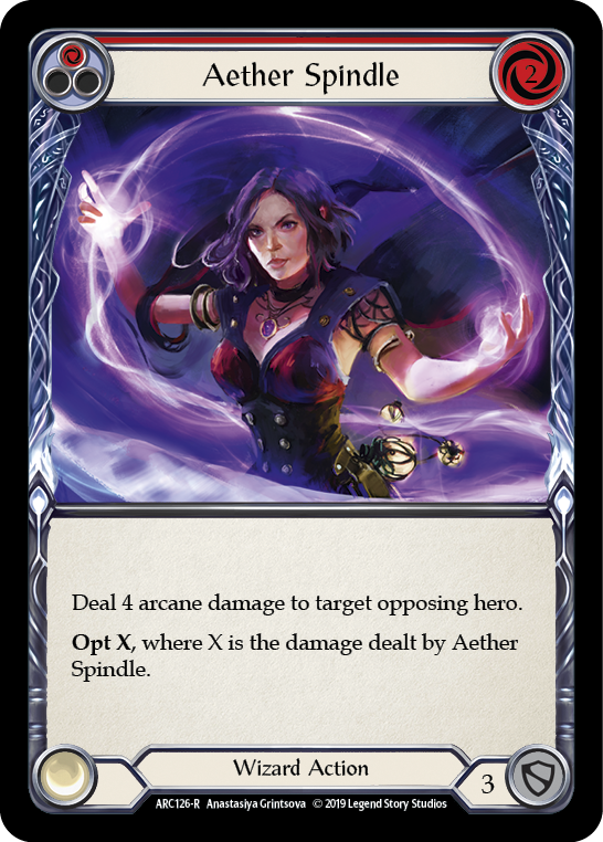 Aether Spindle (Red) [ARC126-R] (Arcane Rising)  1st Edition Rainbow Foil | Webway Games