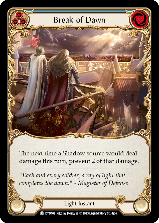 Break of Dawn (Blue) [DTD102] (Dusk Till Dawn)  Rainbow Foil | Webway Games