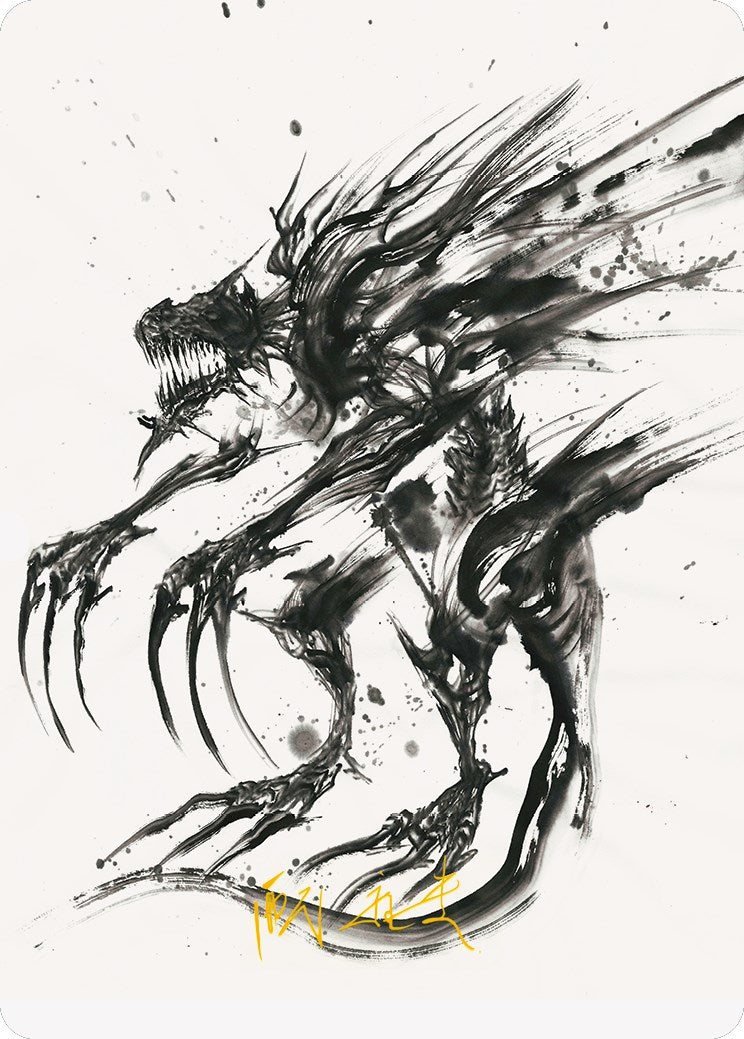 Phyrexian Obliterator Art Card (Gold-Stamped Signature) [Phyrexia: All Will Be One Art Series] | Webway Games