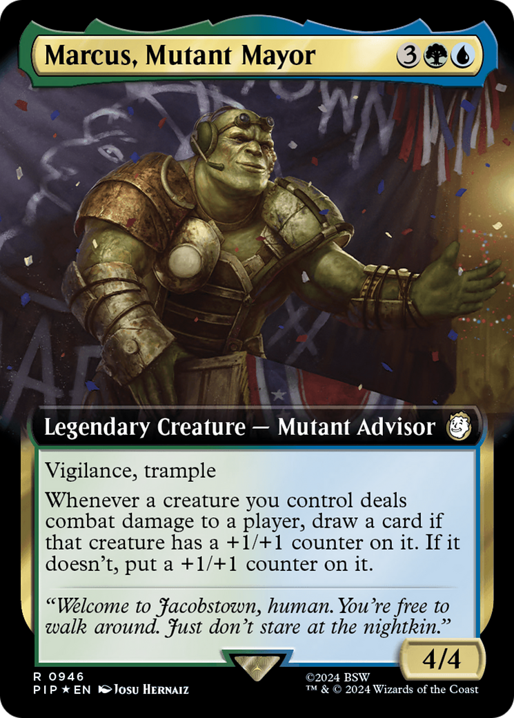 Marcus, Mutant Mayor (Extended Art) (Surge Foil) [Fallout] | Webway Games