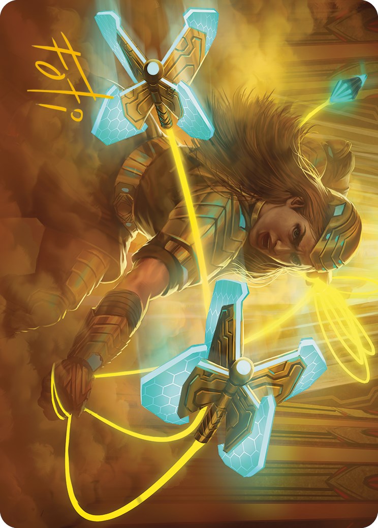 Bladehold War-Whip Art Card (Gold-Stamped Signature) [Phyrexia: All Will Be One Art Series] | Webway Games