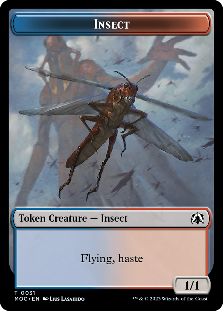 Soldier // Insect Double-Sided Token [March of the Machine Commander Tokens] | Webway Games