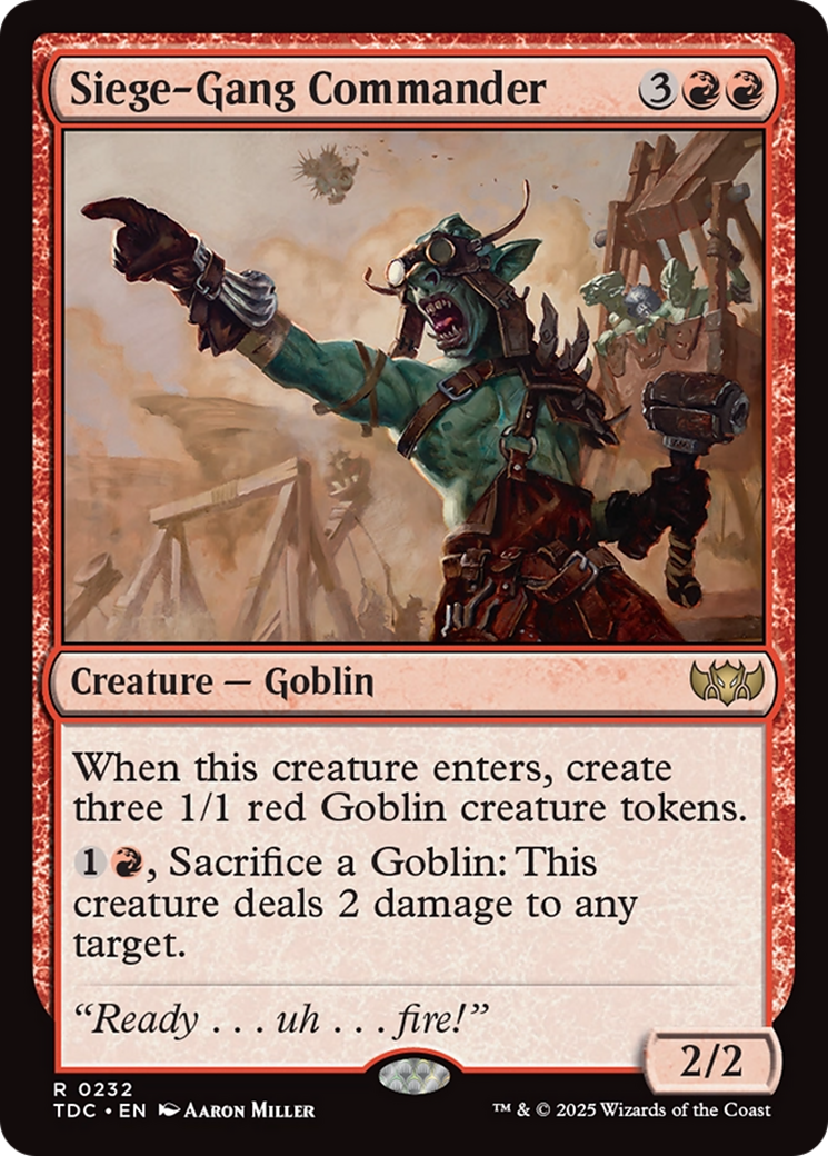 Siege-Gang Commander [Tarkir: Dragonstorm Commander] | Webway Games