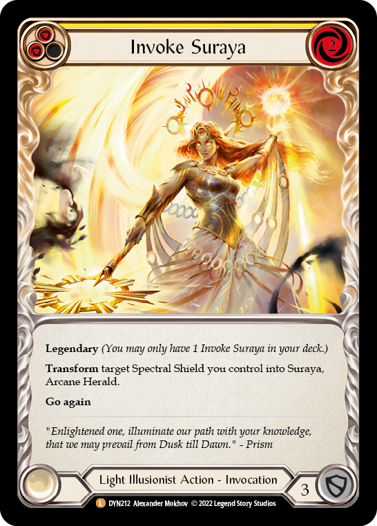 Invoke Suraya // Suraya, Archangel of Knowledge [DYN212] (Dynasty)  Rainbow Foil | Webway Games