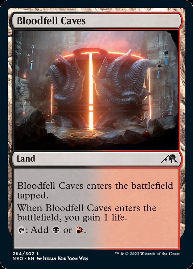 Bloodfell Caves [Kamigawa: Neon Dynasty] | Webway Games