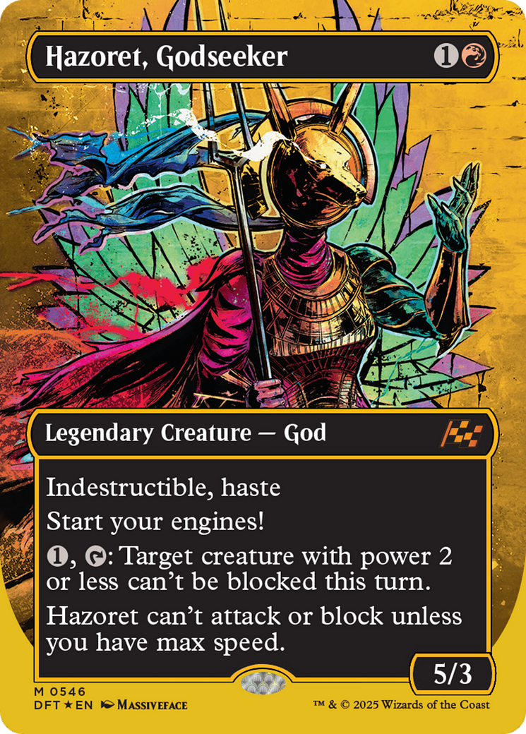 Hazoret, Godseeker (Borderless) (First-Place Foil) [Aetherdrift] | Webway Games