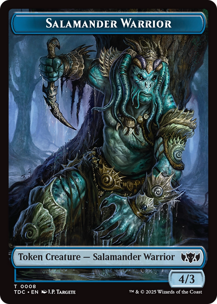 Salamander Warrior // Zombie Druid Double-Sided Token [Tarkir: Dragonstorm Commander Tokens] | Webway Games
