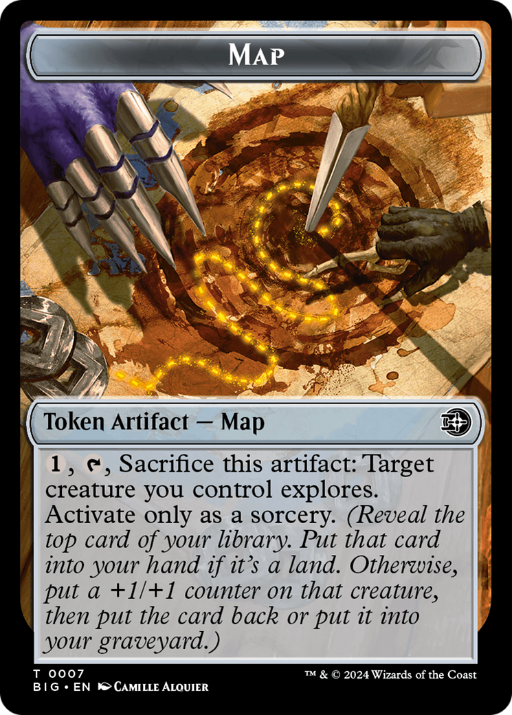 Treasure // Map Double-Sided Token [Outlaws of Thunder Junction Tokens] | Webway Games