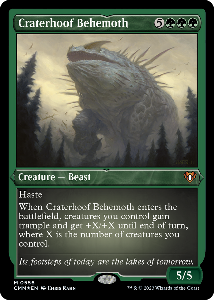 Craterhoof Behemoth (Foil Etched) [Commander Masters] | Webway Games