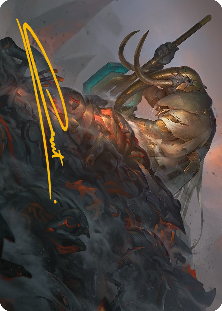 Against All Odds Art Card (Gold-Stamped Signature) [Phyrexia: All Will Be One Art Series] | Webway Games