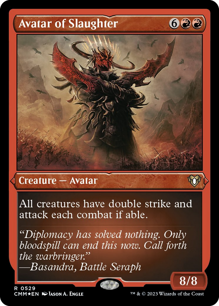 Avatar of Slaughter (Foil Etched) [Commander Masters] | Webway Games