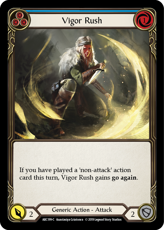 Vigor Rush (Blue) [ARC199-C] (Arcane Rising)  1st Edition Normal | Webway Games