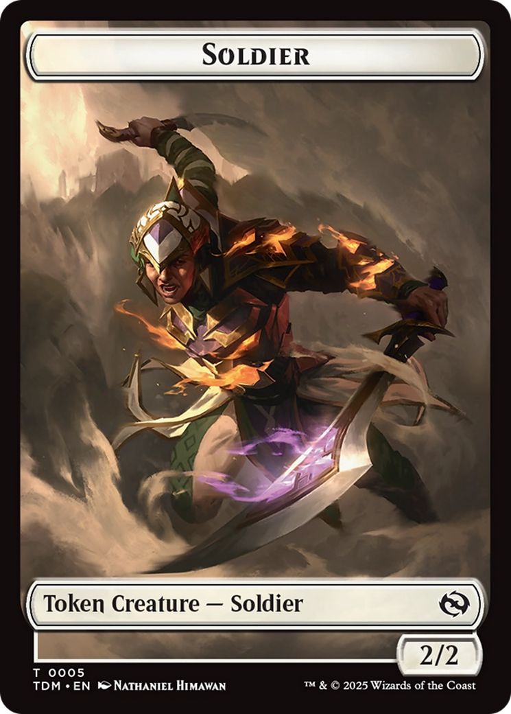Soldier (0004) // Soldier (0005) Double-Sided Token [Tarkir: Dragonstorm Tokens] | Webway Games