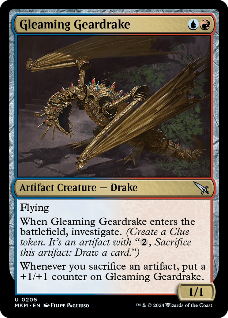 Gleaming Geardrake [Murders at Karlov Manor] | Webway Games