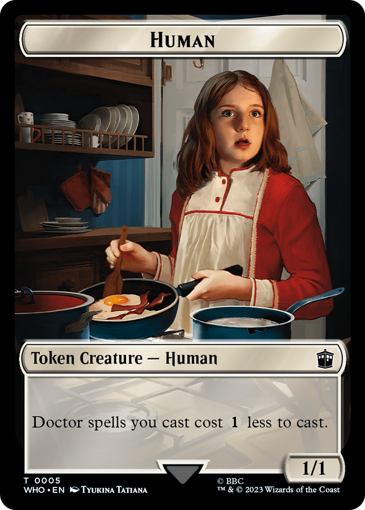 Human (0005) // Treasure (0028) Double-Sided Token [Doctor Who Tokens] | Webway Games