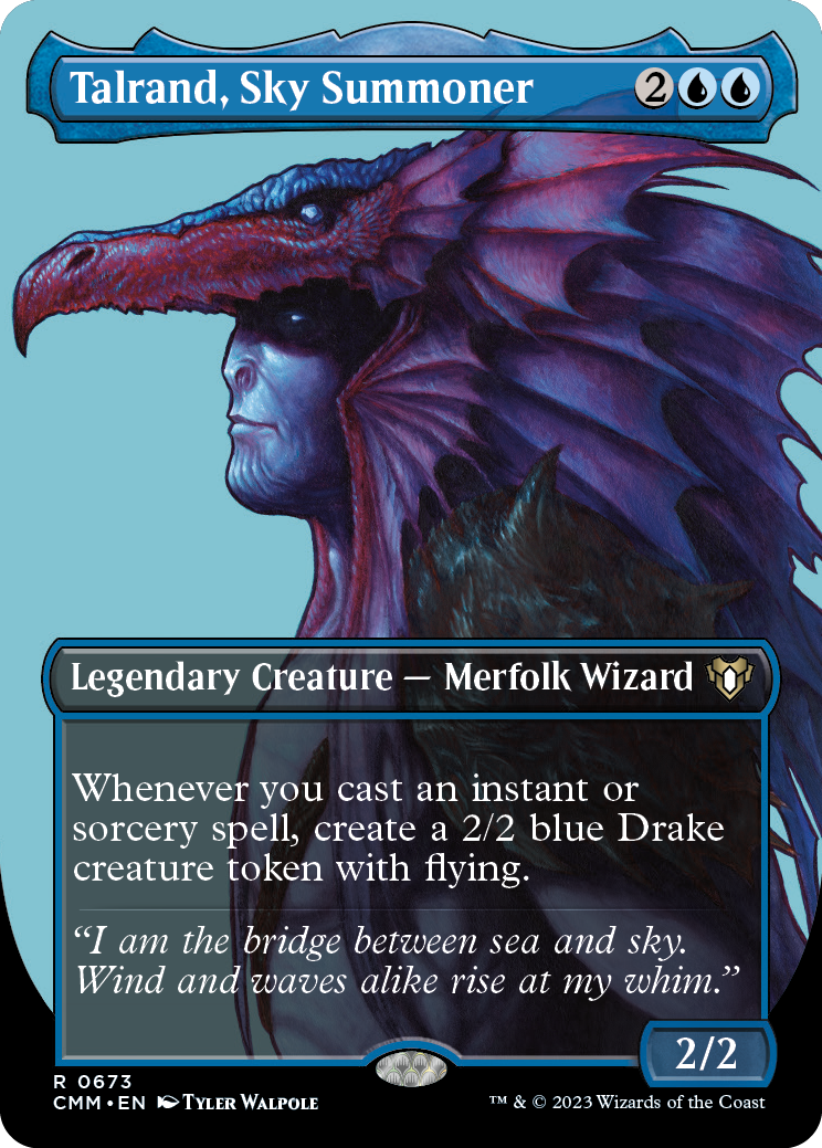 Talrand, Sky Summoner (Borderless Profile) [Commander Masters] | Webway Games