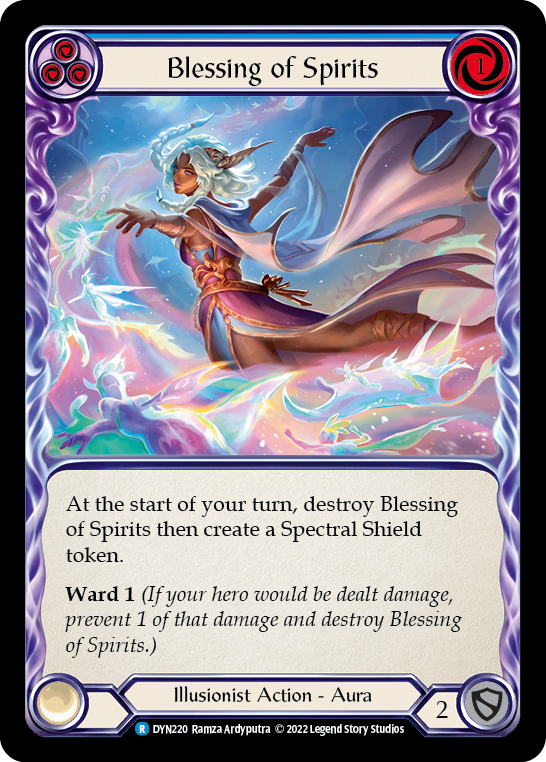 Blessing of Spirits (Blue) [DYN220] (Dynasty)  Rainbow Foil | Webway Games