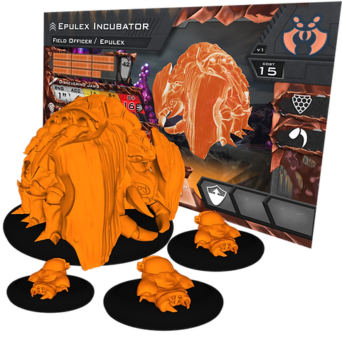 Epulex Incubator & Grubs (3) - Resin Miniatures