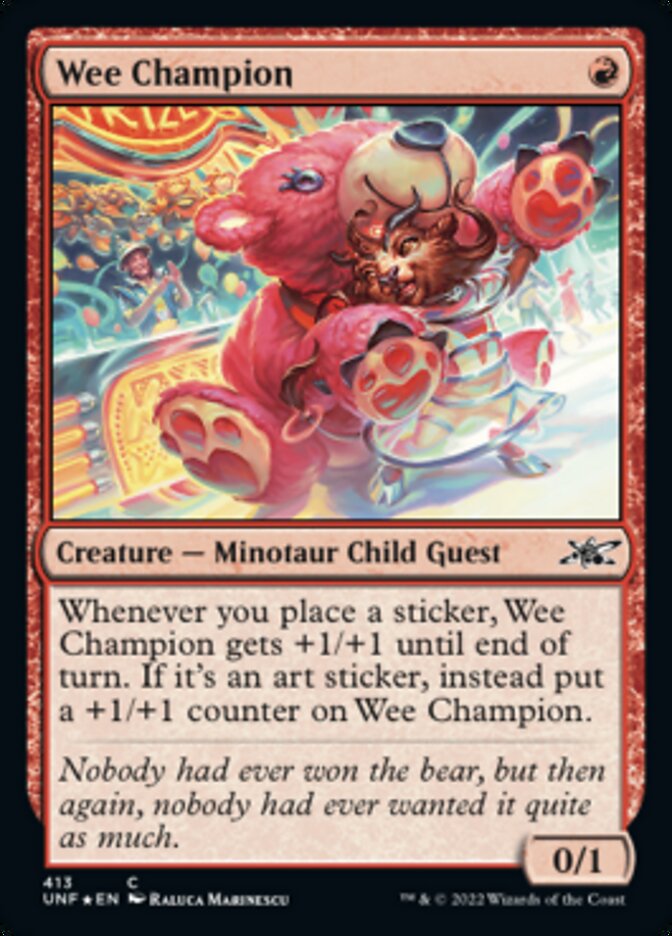 Wee Champion (Galaxy Foil) [Unfinity] | Webway Games