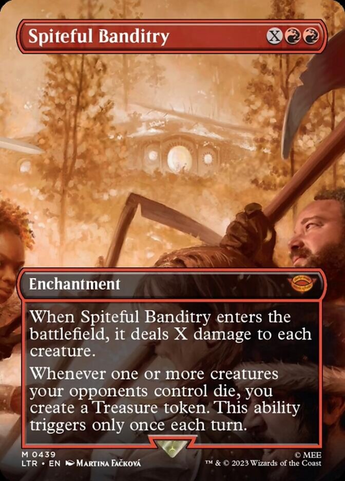 Spiteful Banditry (Borderless Alternate Art) [The Lord of the Rings: Tales of Middle-Earth] | Webway Games