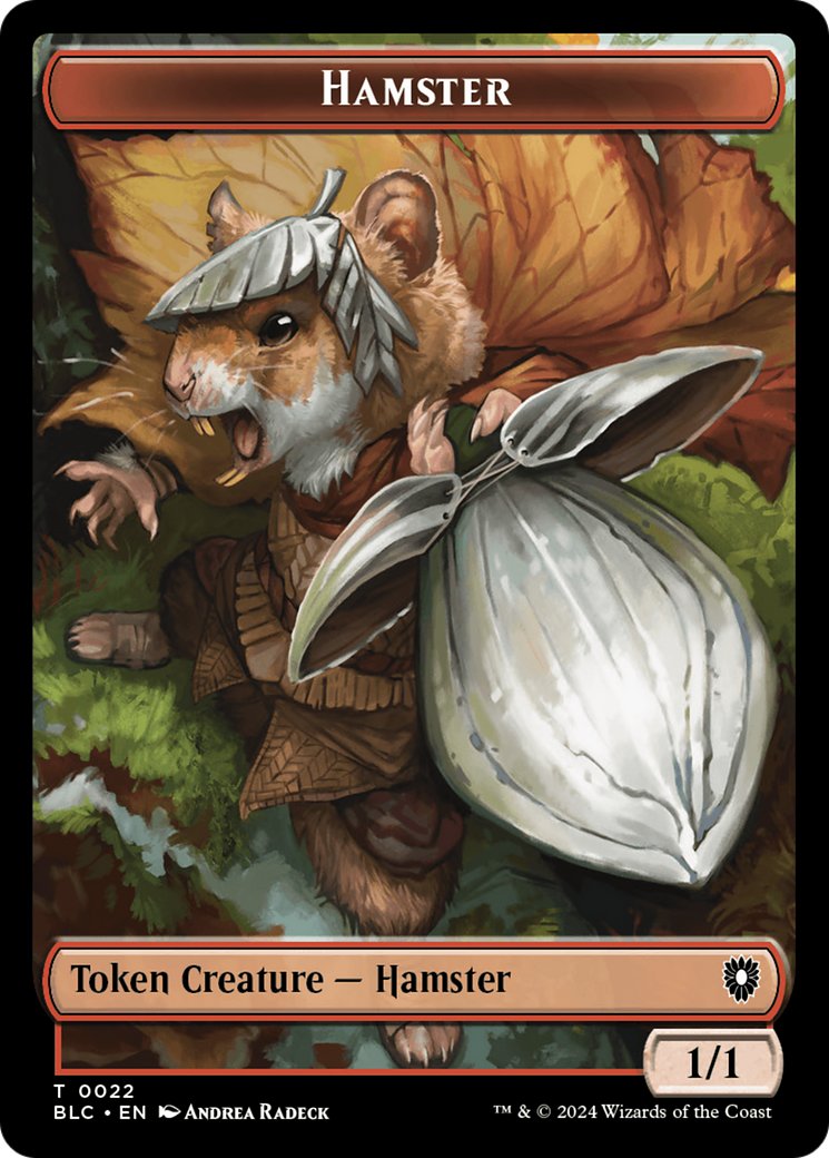 Hamster // Beast (024) Double-Sided Token [Bloomburrow Commander Tokens] | Webway Games