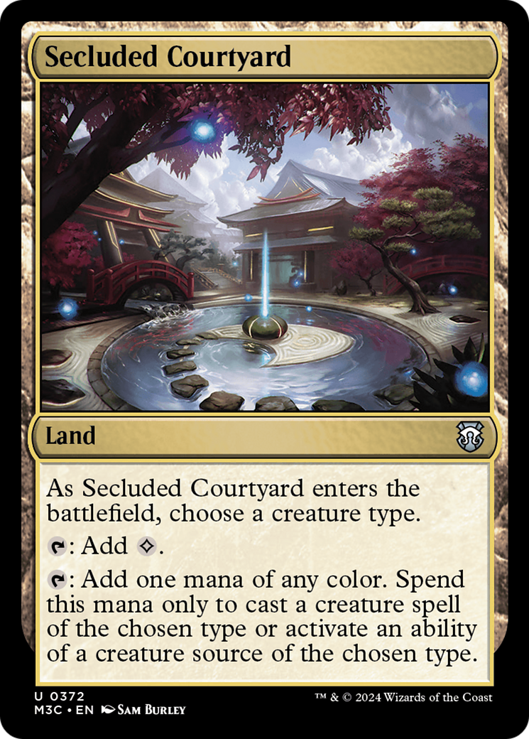 Secluded Courtyard (Ripple Foil) [Modern Horizons 3 Commander] | Webway Games