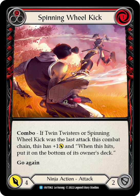 Spinning Wheel Kick (Red) [OUT062] (Outsiders)  Rainbow Foil | Webway Games