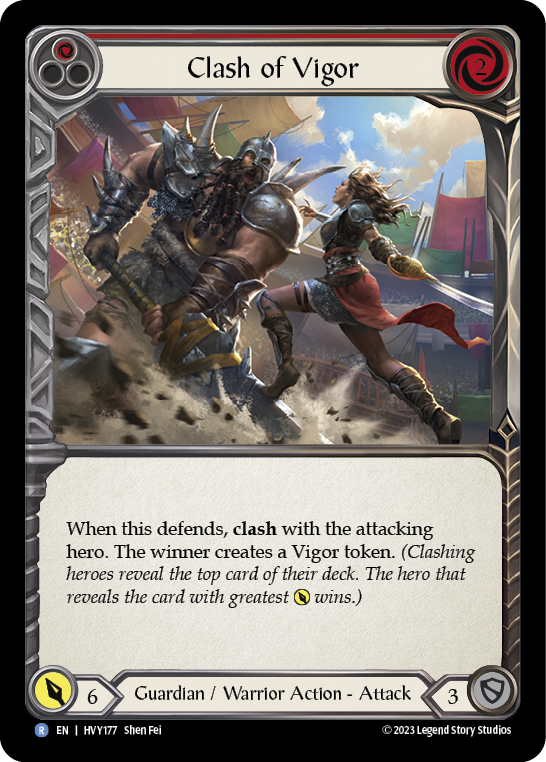 Clash of Vigor (Red) [HVY177] (Heavy Hitters)  Rainbow Foil | Webway Games