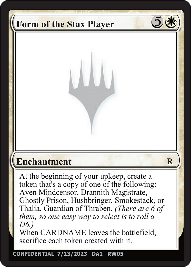 Form of the Stax Player [Unknown Event] | Webway Games