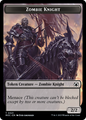 Zombie Knight // Human (6) Double-Sided Token [March of the Machine Commander Tokens] | Webway Games