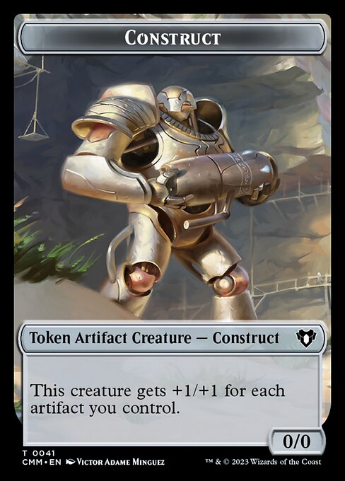 Elemental (0026) // Construct (0041) Double-Sided Token [Commander Masters Tokens] | Webway Games