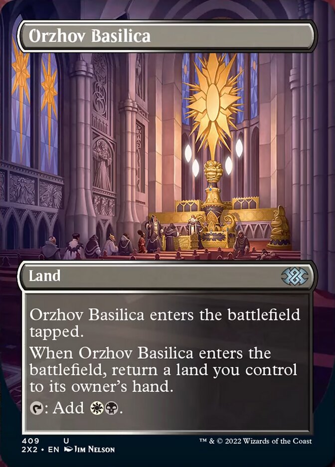 Orzhov Basilica (Borderless Alternate Art) [Double Masters 2022] | Webway Games