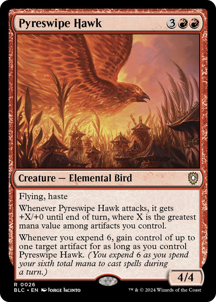 Pyreswipe Hawk [Bloomburrow Commander] | Webway Games