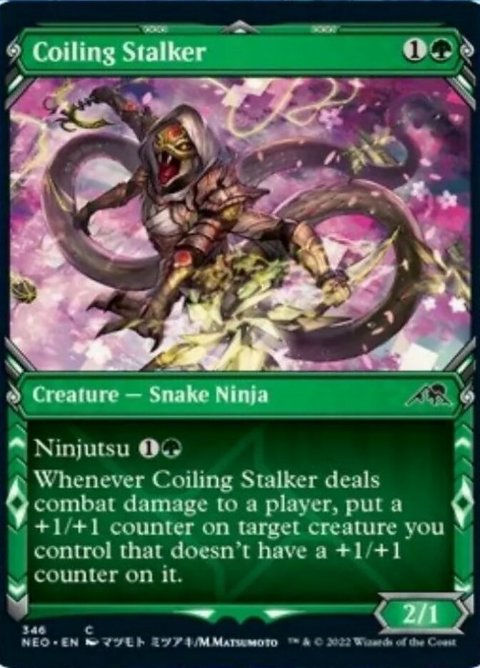Coiling Stalker (Showcase Ninja) [Kamigawa: Neon Dynasty] | Webway Games