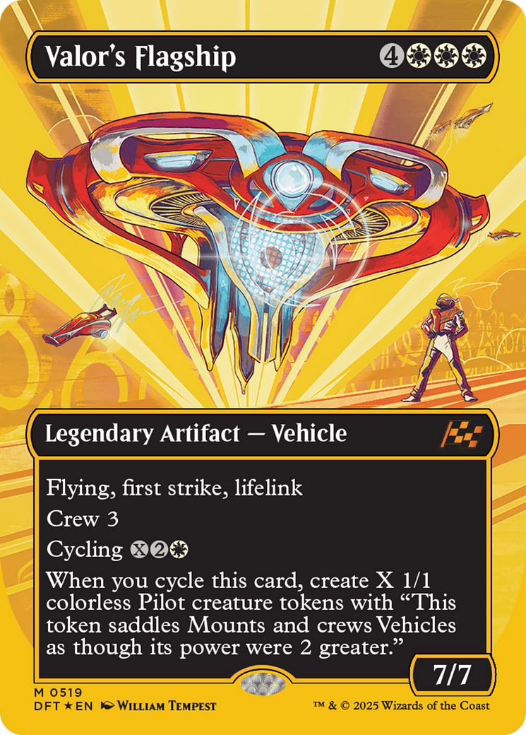 Valor's Flagship (Borderless) (First-Place Foil) [Aetherdrift] | Webway Games