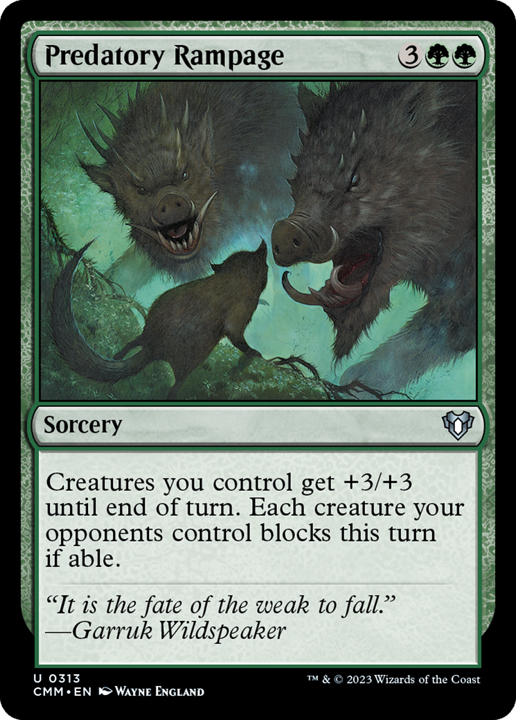 Predatory Rampage [Commander Masters] | Webway Games